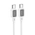 Кабель Type-C - Type-C Hoco X108 Benefit PD 60W 100см 3A  (white)