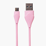 Кабель USB - micro USB Celebrat CB-10M  100см 2,4A  (pink)