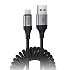 Кабель USB - micro USB Hoco X121 Nuevo пружина 12W 150см 2,4A  (black)
