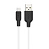 Кабель USB - micro USB Hoco X21 Plus (silicone) 12W 200см 2,4A  (white/black)