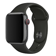 Ремешок - ApW Sport Band Apple Watch 38/40/41 mm силикон на кнопке (L) (dark grey)
