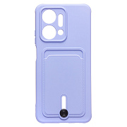 Чехол-накладка - SC304 с картхолдером для "Huawei Honor X7a" (dark violet) 