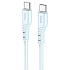 Кабель Type-C - Type-C Hoco X97 Crystal PD 60W 100см 3A  (light blue)