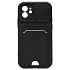 Чехол-накладка - PC066 с картхолдером (360) для "Apple iPhone 12" (black/black) (206992)