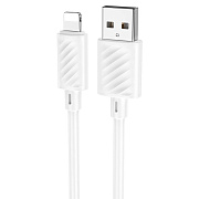 Кабель USB - Apple lightning Hoco X88 12W 200см 2,4A  (white)