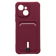 Чехол-накладка - SC304 с картхолдером для "Tecno Spark 40C" (bordo) (241445)