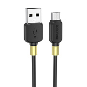 Кабель USB - micro USB Borofone BX59 Defender  100см 2,4A  (black)