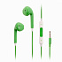 Проводные наушники с микрофоном вкладыши - MD827ZM Jack 3,5  (dark green)