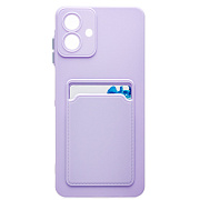 Чехол-накладка - SC337 с картхолдером для "Samsung Galaxy A07 4G" (light violet) (241635)