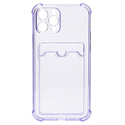 Чехол-накладка - SC276 с картхолдером для "Apple iPhone 12 Pro" (light violet)
