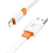 Кабель USB - Apple lightning Borofone BX89 12W 100см 2,4A  (white/orange)