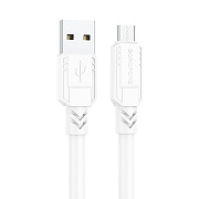 Кабель USB - micro USB Borofone BX81 12W 100см 2,4A  (white)