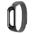 Ремешок - WB06 Xiaomi Mi Band 5 металл на магните (регулируемый) (black)