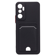 Чехол-накладка - SC315 с картхолдером для "infinix HOT 20 4G" (black)