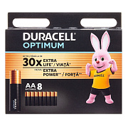 Батарейка AA Duracell LR6 OPTIMUM (8-BL) (8/64/16000) 