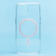 Чехол-накладка - SM007 SafeMag с анимацией для "Apple iPhone 14" (прозрачный)