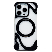 Чехол-накладка - SMZ08 Glassy SafeMag для "Apple iPhone 16 Pro" (black)