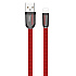Кабель USB - Apple lightning Hoco U74 12W 120см 2,4A  (red)