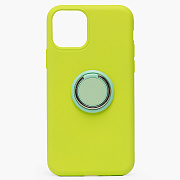 Чехол-накладка - SC160 с кольцом для "Apple iPhone 11 Pro" (light green) ..
