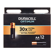 Батарейка AA Duracell LR6 OPTIMUM (12-BL) (12/96) 