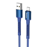 Кабель USB - micro USB Hoco X71 Especial 12W 100см 2,4A  (blue)