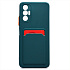 Чехол-накладка - SC315 с картхолдером для "Tecno Pova 3" (dark green)