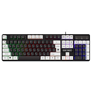 Клавиатура Defender Dark Knight GK-077 RU мембранная игровая с подсветкой (black/white)