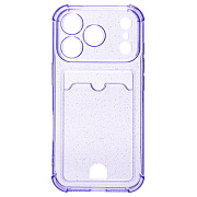 Чехол-накладка - SC300 с картхолдером для "Apple iPhone 17 Pro" (violet)