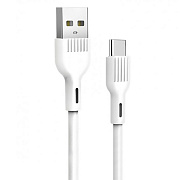 Кабель USB - Type-C SKYDOLPHIN S03T  100см 3A  (white)