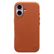 Чехол-накладка Cellis SM030 SafeMag для "Apple iPhone 16" Натуральная кожа зернистая (brown) (237477)