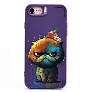 Чехол-накладка - SC335 для "Apple iPhone 7/8/SE 2022"  (кот) (violet) (227099)