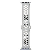 Ремешок - ApW Sport N Apple Watch 42/44/45/49 mm силикон на кнопке (S) (gray/white)