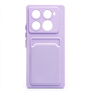 Чехол-накладка - SC337 с картхолдером для "Infinix Note 40 Pro 5G" (light violet) (230679)