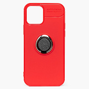 Чехол-накладка - SC131 для "Apple iPhone 12/iPhone 12 Pro" + кольцо держатель (red)