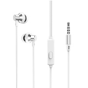Проводные наушники с микрофоном внутриканальные Borofone BM35 Farsighted Jack 3,5  (silver)