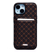 Чехол-накладка - SM022 SafeMag c картхолдером  для "Apple iPhone 15" (coffee)