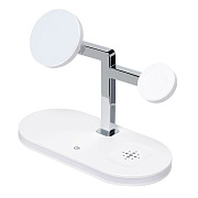 ЗУ Сетевое Беспроводное - 02 SafeMag 3in1 15W с подсветкой (white) (243550)