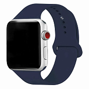 Ремешок - ApW Sport Band Apple Watch 38/40/41 mm силикон на кнопке (L) (midnight blue)
