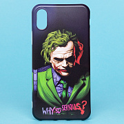 Чехол-накладка - SC185 для "Apple iPhone XR" (007) (black/green)