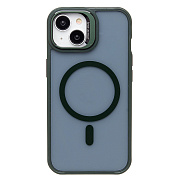 Чехол-накладка - SM026 SafeMag для "Apple iPhone 13/iPhone 14" (dark green)