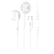 Проводные наушники с микрофоном вкладыши Hoco L10 Acoustic Type-C  (white)