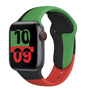 Ремешок - ApW Apple Watch 38/40/41 mm силикон на кнопке (005) (multicolor)