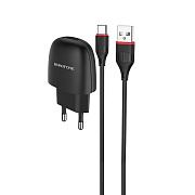 Адаптер Сетевой с кабелем Borofone BA49A Vast USB 2,1A/10W (USB/Type-C) (black)