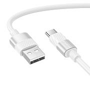 Кабель USB - Type-C Borofone BX106  100см 3A  (white)