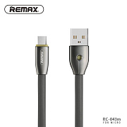 Кабель USB - micro USB Remax RC-043m Kinght  100см 2,1A  (black)