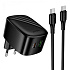 Адаптер Сетевой с кабелем Hoco CS101A USB/Type-C 20W (Type-C/Type-C) (black)
