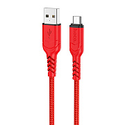 Кабель USB - micro USB Hoco X59 Victory PD 12W 100см 2,4A  (red)