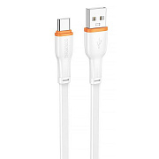 Кабель USB - Type-C Borofone BX118 Esplendido 18W 100см 3A  (white)