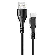 Кабель USB - Type-C Borofone BX37 Wieldy  100см 3A  (black)