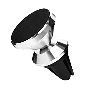 Держатель автомобильный - магнитный UN02 в дефлектор (silver/black)